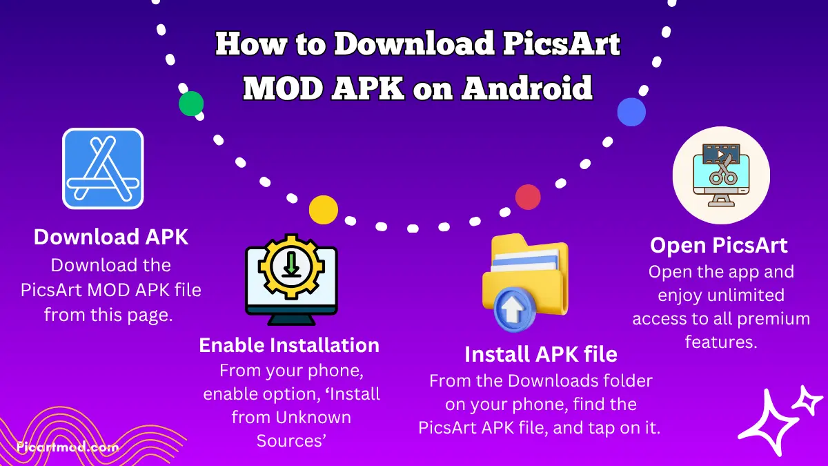 Download PicsArt MOD APK on Android