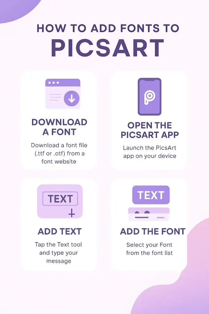 add fonts to picsart