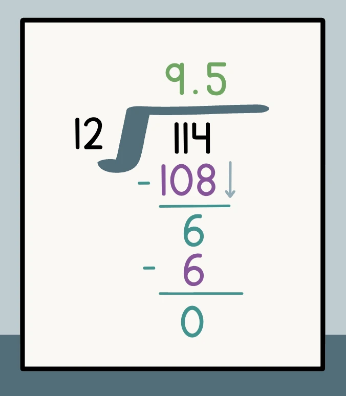 114 divided by 12